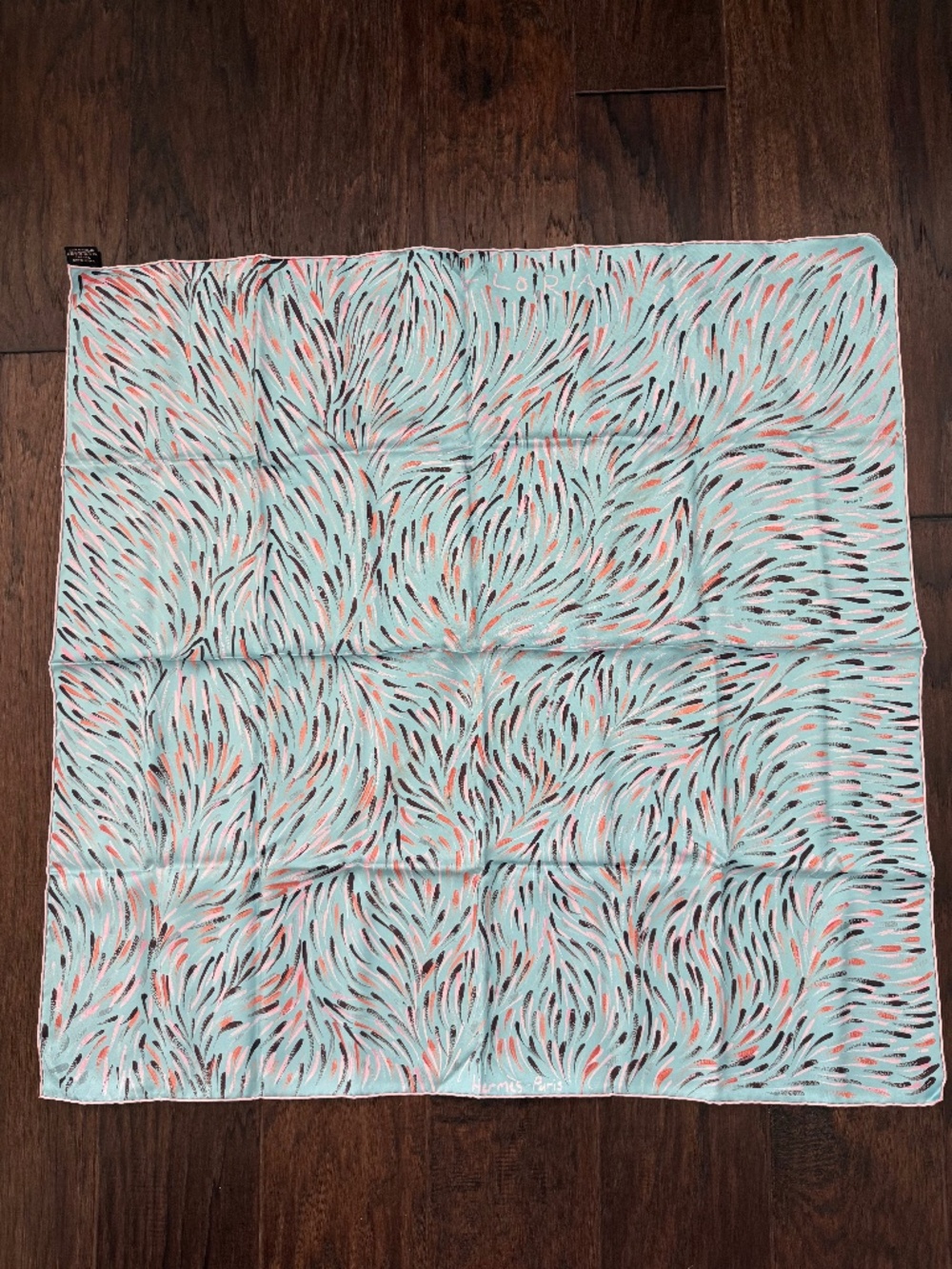 Hermès "Le Rêve de Gloria" 90 Silk Scarf, Glacier Blue by Gloria Petyarre